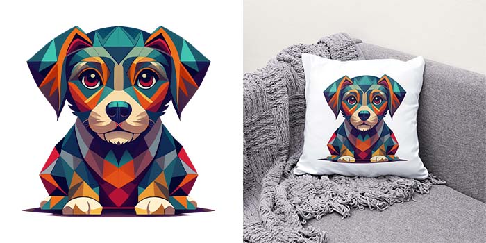 Poly Dog Vector Design - Cre8iveskill